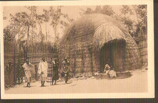 CONGO BELGE  cpa  RUANDA  Habitation  d'un sous-chef /Thill. Nels/carte RARE