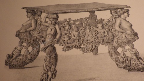 1860 console bois sculpté - bois,