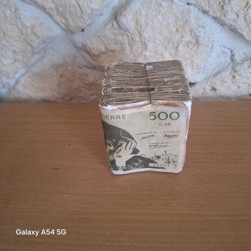 Billets 500 francs tirelire - billets,