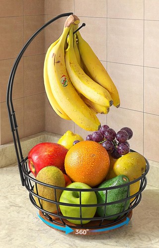 360 rotating fruit - fruit, basket