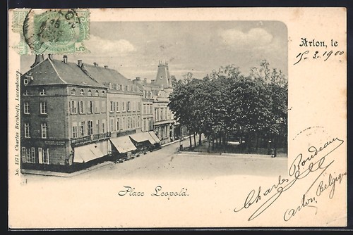 Cpa arlon place leopold - arlon,,