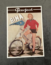 18 - POSTCARD year 2000 - advertisement Peugeot moped BMA 1952