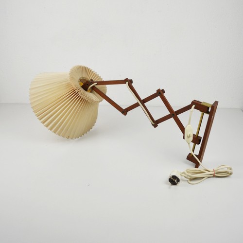 Lampe ciseaux teck - ciseaux,