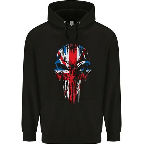 Hoodie enfant union jack skull - union,