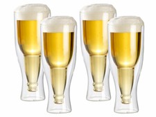 4 verres à bière à double paroi - 20 cl - Infactory