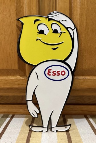 Esso gas oil - guy, sign