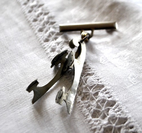 Broche vintage patineuse - , en