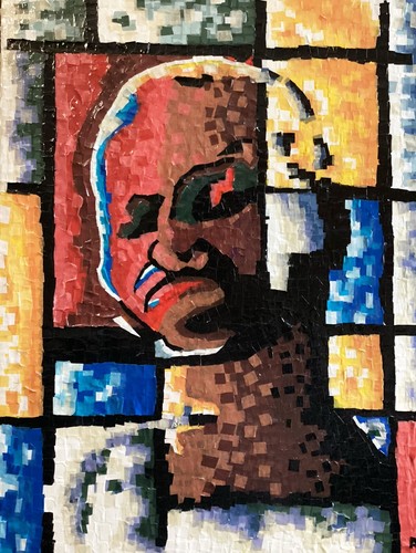 Rouge geurrier tableau - rouge, --