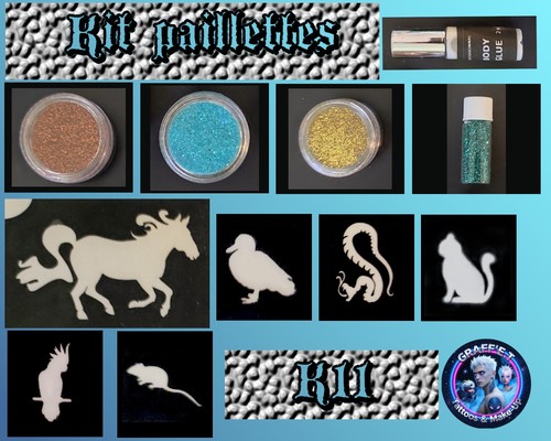 Kit complet pochoirs tatouages - kit,