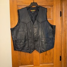 Hawg Rider Leather Vest. Size 56 Non Smoking Home?????