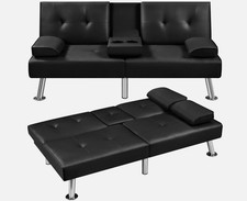 Faux Leather Sofa Bed