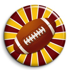 Ballon de football américain - Badge 38mm Button Pin