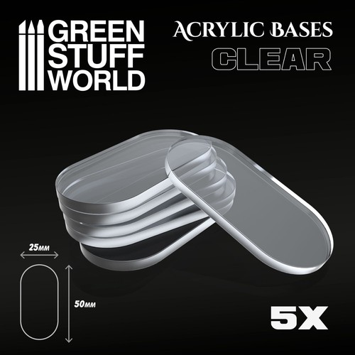 Socles acryliques ovales - 5x,