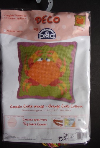 Kit canevas coussin dmc - kit,