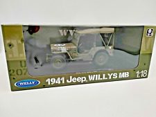 Jeep Willys MB US army 1941 échelle1:18 longueur 18cm avec capote neuve en boite
