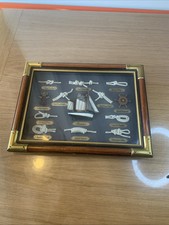 Brass and wood frame marine knots 40x30 cm