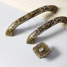 Luxe Ancien En Bronze Cristal Armoire Garde-robe Anse 54111295