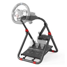 Diwangus Racing Steering Wheel Stand, Foldable Adjustable Simulator Cockpit