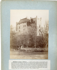 France, Monbaly, Le Château Vintage Albumen Print.  15x20 Albumen Print 