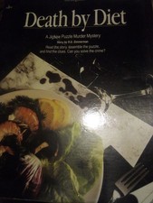 Vtg. 500-Piece "Death by Diet" Murder Mystery Jigsaw Puzzle