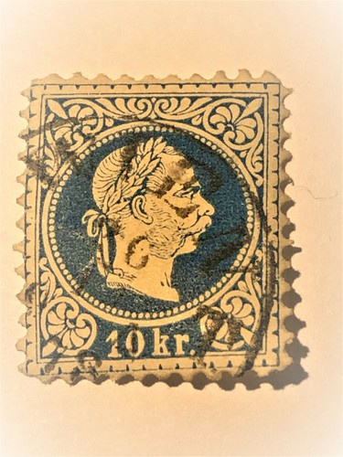 Timbre hongrie bleu - timbre, 10