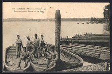 CPA Angers, Matériel servant a la Construction de Ponts par le Génie 