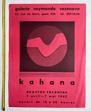 Kahana Galerie Cazenave 1967 vintage art poster paris