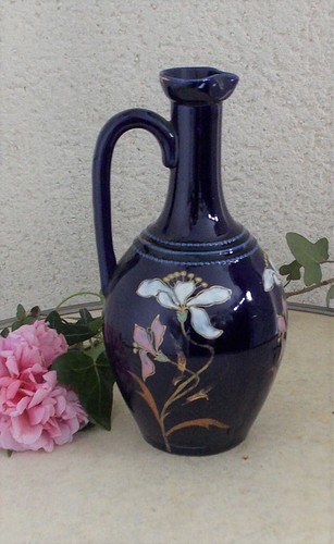 Ancien vase pichet bleu nuit - ancien,