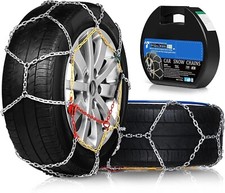 FLYSWAN - Tire Chains for Snow/Ice; Strong Grip; Car/ SUV/ Pickup Set of 2 KN120