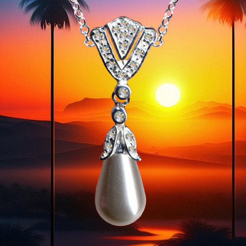 Pendentif art nouveau - i, +