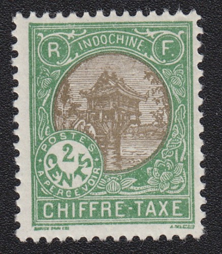 Timbre indochine chiffre - timbre,