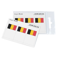 Feuillet de drapeaux Belgique en couleurs pour reliures.