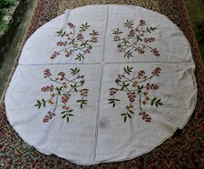 old blanket linen flower embroidered cotton sofa top blanket