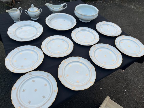 Service table ancien en - de,