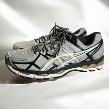 ASICS GEL Kayano 21 Mens Running Shoes T4H2N Silver Black White Size 10.5