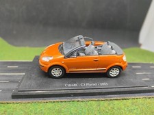Citroen C3 plural convertible orange 2003 1/43 atlas on base