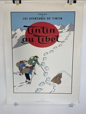 Tintin au Tibet -Sérigraphie Escale-Proche de l'état neuf - 80 cm - 60 cm