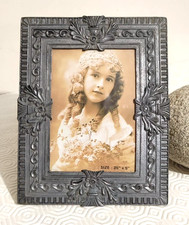 cadre photo ancien en étain