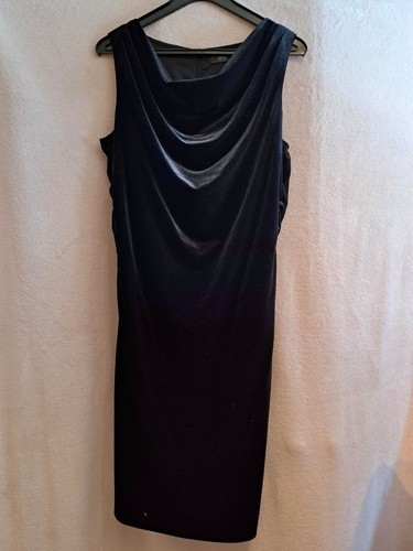 Robe noir velours col - robe,