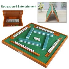 Portable Mini 144 Mahjong Set Mah jong Table Traditional Mahjong Game Travel Box