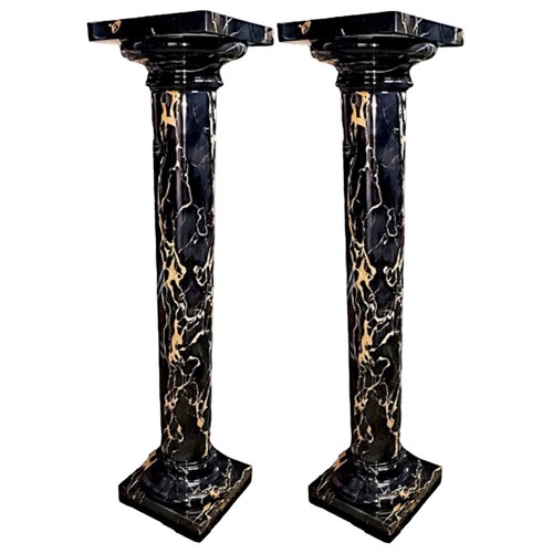 Paire colonnes marbre - en,