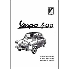 ▄▀▄ Vespa 400 Instructions pour atelier réparateur ▄▀▄