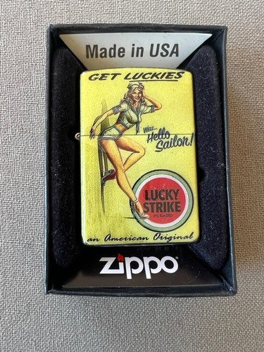 Zippo lucky strike yellow girl - strike,