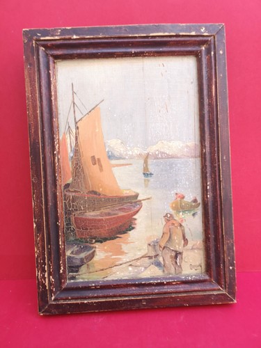 Tableau signé ancien peinture
