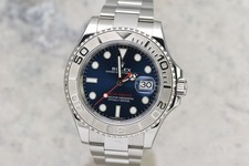 Rolex Yacht-Master 40MM Blue Dial Steel Platinum Bezel Oyster Bracelet 116622