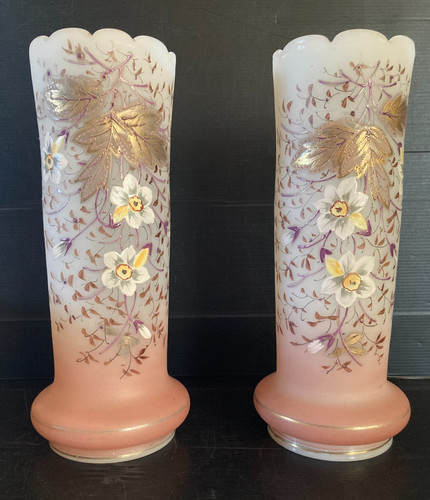 Paire vases émaillés - paire, de