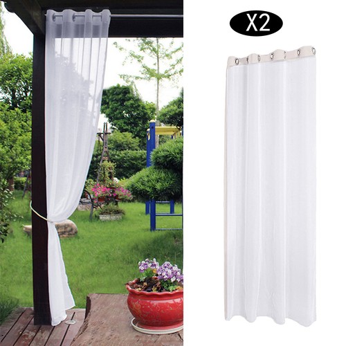 Rideaux décor oeillets - 2x,