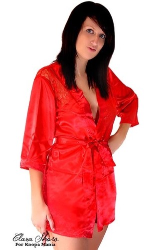 Kimono peignoir satin - kimono,