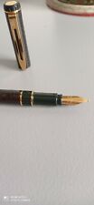 Vintage WATERMAN Marbled Feather Pen & Gold Plated Attributes - 18K Goldplated Trim