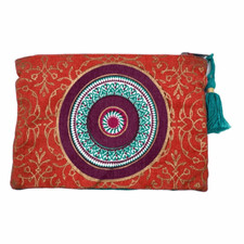 Nature Decouvertes Mandella design orange pouch